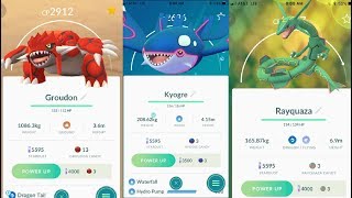 Rayquaza vs Groudon vs Kyogre IN POKEMON GO [upl. by Anaihk]