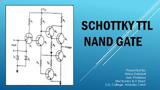 Schottky TTL NAND GATE and Comparison with Basic TTL Gate [upl. by Amrac217]