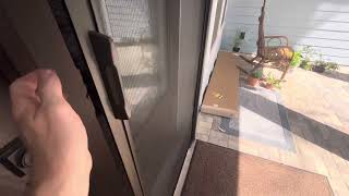 Larson Brisa Retractable Screen Door MAJOR FLAW for short folks [upl. by Alletniuq]