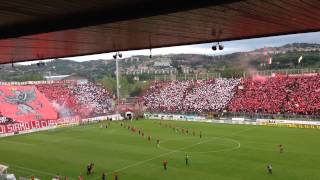 Perugia  Frosinone  Inno ed entrata in campo delle squadre [upl. by Amitarp]