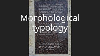 Morphological typology [upl. by Knighton]