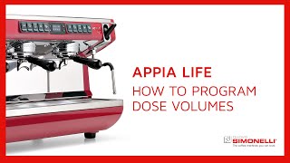 How to program dose volumes on the Appia Life  Nuova Simonelli [upl. by Hekking154]