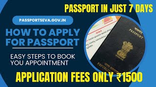 How to Apply for passport online at home✅ Step By Step process youtube viral passport [upl. by Arela251]