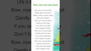 Row Row Row Your Boat  Rhyme  Nursery Education rhyme nurseryrhyme [upl. by Tia585]