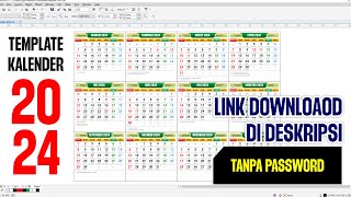 Template Kalender 2024 Tanpa Password [upl. by Padraig]