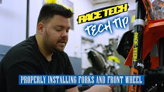 TECH TIP  Properly installing your front forks and front wheel [upl. by Lorolla]