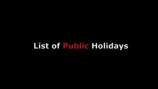 List of Holidays in the US Including National Federal amp Major American Holiday Days Off Each Year [upl. by Elraet722]