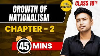 GROWTH OF NATIONALISM in 45 Mins  Complete Chapter MindMap  Class 10 ICSE SST [upl. by Prescott]