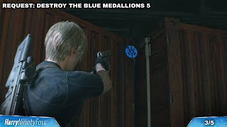 Resident Evil 4 Remake  Destroy The Blue Medallions 5 All Locations RE4 [upl. by Yelich]