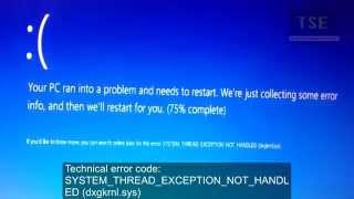 SYSTEMTHREADEXCEPTIONNOTHANDLED dxgkrnlsys BSOD in Windows 10 [upl. by Cyndi407]