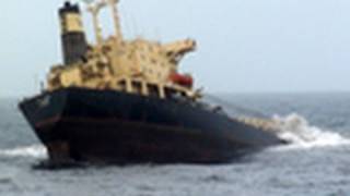 Caught on camera Ship sinks near Mumbai [upl. by Zosi450]