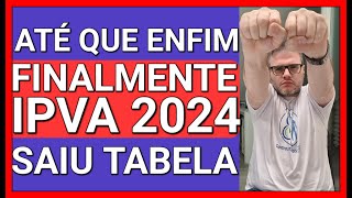 ✔️ATENÇÃO MUDANÇAS IMPORTANTES SAIU TABELA DO IPVA 2024 [upl. by Nerat]