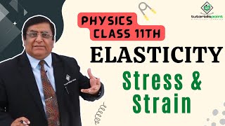 Class 11th – Stress and Strain  Elasticity  Tutorials Point [upl. by Koetke]