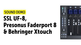 SSL UF8 Presonus Faderport 8 amp Behringer Xtouch – DAWController Motorfader Noise Lärmvergleich [upl. by Onitnatsnoc]