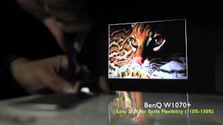 BenQ Home Projector W1070  Vertical Lens Shift Function [upl. by Arahsal]