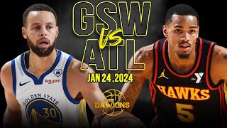 Golden State Warriors vs Atlanta Hawks Full Game Highlights  January 24 2024  FreeDawkins [upl. by Rehtul971]