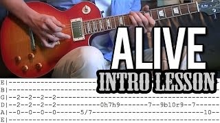 Pearl Jam  Alive Intro Guitar Lesson With Tab [upl. by Yttiy]