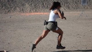 Michelle Viscusi Shooting Spring Steel With Her Glock 34 9mm [upl. by Nedaj360]