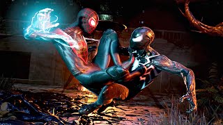 Symbiote SpiderMan Vs Miles Morales Boss Fight  SpiderMan 2 2023 PS5 4K 60FPS [upl. by Cannice]