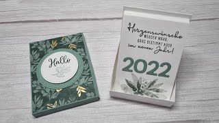 Tischkalender 2022  Kalender  Stehkalender in der Box  Stampin up [upl. by Irpac]