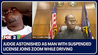 Man with suspended license shocks Ann Arbor judge by joining court Zoom while driving [upl. by Prestige]