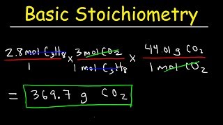 Stoichiometry Basic Introduction Mole to Mole Grams to Grams Mole Ratio Practice Problems [upl. by Fitts615]