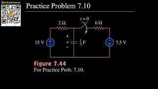 Practice Problem 710 Fundamental of Electric Circuits Sadiku 5th Ed  First Order RC Circuits [upl. by Llywellyn939]