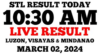 STL Result Today 1030AM Draw March 02 2024 Saturday STL LIVE Result Luzon Visayas and Mindanao [upl. by Dee Dee627]