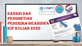 SANKSI DAN PENGHENTIAN BEASISWA KIP KULIAH PERGURUAN TINGGI NEGERI DAN SWASTA [upl. by Antonius133]