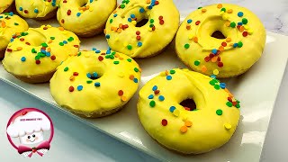 Como hacer donas al horno fáciles y deliciosas sabor piña  donuts al horno receta fácil y deliciosa [upl. by Fennie346]