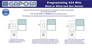 Programming Radio 434 Mhz  Sun Wind Sensor [upl. by Nybor]