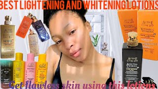 BEST LIGHTENING AND WHITENING BODY LOTIONS TO USE FOR A CLEAR FLAWLESS SKIN TONEwhiteningflawless [upl. by Yras]