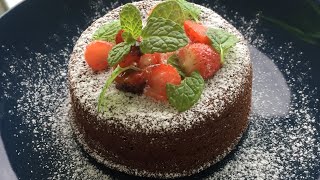 Lava cake with mint and strawberries recipe step by step [upl. by Azaleah590]