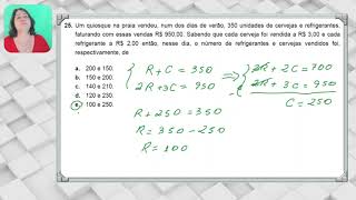 Prova do Senai CGE 2021Matemática  Parte 12 [upl. by Ahsinyar]