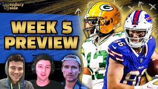 NFL Week 5 Preview Pod w Sackreligious and Sam Sherman [upl. by Raquela437]