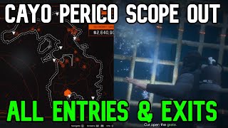 Gta 5 Cayo Perico Heist Scope Out All Entry and Exit Points Drainage Tunnel [upl. by Nolubez395]