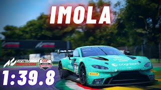 Imola Hotlap  1398  Aston V8 Vantage GT3  Assetto Corsa Competizione v1818 [upl. by Berget]