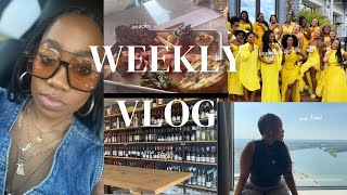 VLOG I HampM Barrel Jeans Try On Haul It Ends With Us Movie Back to School Target Finds Work Trip [upl. by Grania]