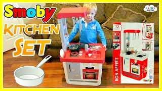 Smoby KITCHEN PLAYSET For Kids Toy Review [upl. by Carly]