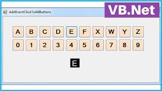 VBNet Tutorial How to Add Click Event to All Buttons [upl. by Lewak]