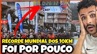 RECORDE MUNDIAL DOS 10KM BATEU NA TRAVE [upl. by Adnamas]