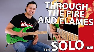 DragonForce  Through the Fire and Flames Solo GUITAR Cover  Tabs [upl. by Perpetua]