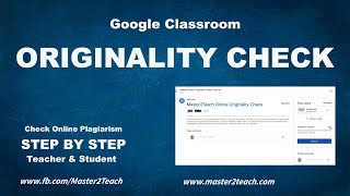 Originality Check in Google Classroom  Step by step guide [upl. by Nnayr]