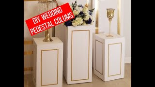 DIY Wedding Ceremony Pedestals Dollar Tree plinths  Wedding Aisle columns [upl. by Winebaum]