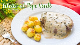 Filetto al Pepe Verde  Ricetta Secondo Piatto Facile e Veloce  55Winston55 [upl. by Leoine]