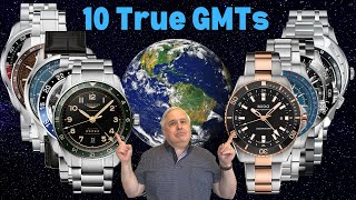 Comparing 10 desirable mid priced TRUE GMT watches for you to consider [upl. by Brandais]