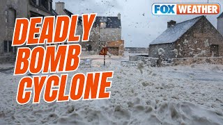 Bomb Cyclone Storm Ciarán Turns Deadly As It Slams England France With HurricaneForce Wind [upl. by Naima]