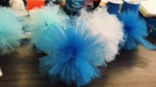 How to Make a Tulle Pom Pom Ball [upl. by Bela]