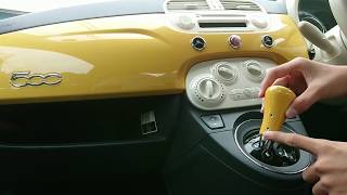 FIAT 500 Shift Knob Dualogic Transmission Installation [upl. by Akenahs953]