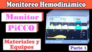 MONITOREO HEMODINÁMICO SISTEMA PiCCO  MATERIALES Y EQUIPO  PRIMERA PARTE 13 [upl. by Allwein]